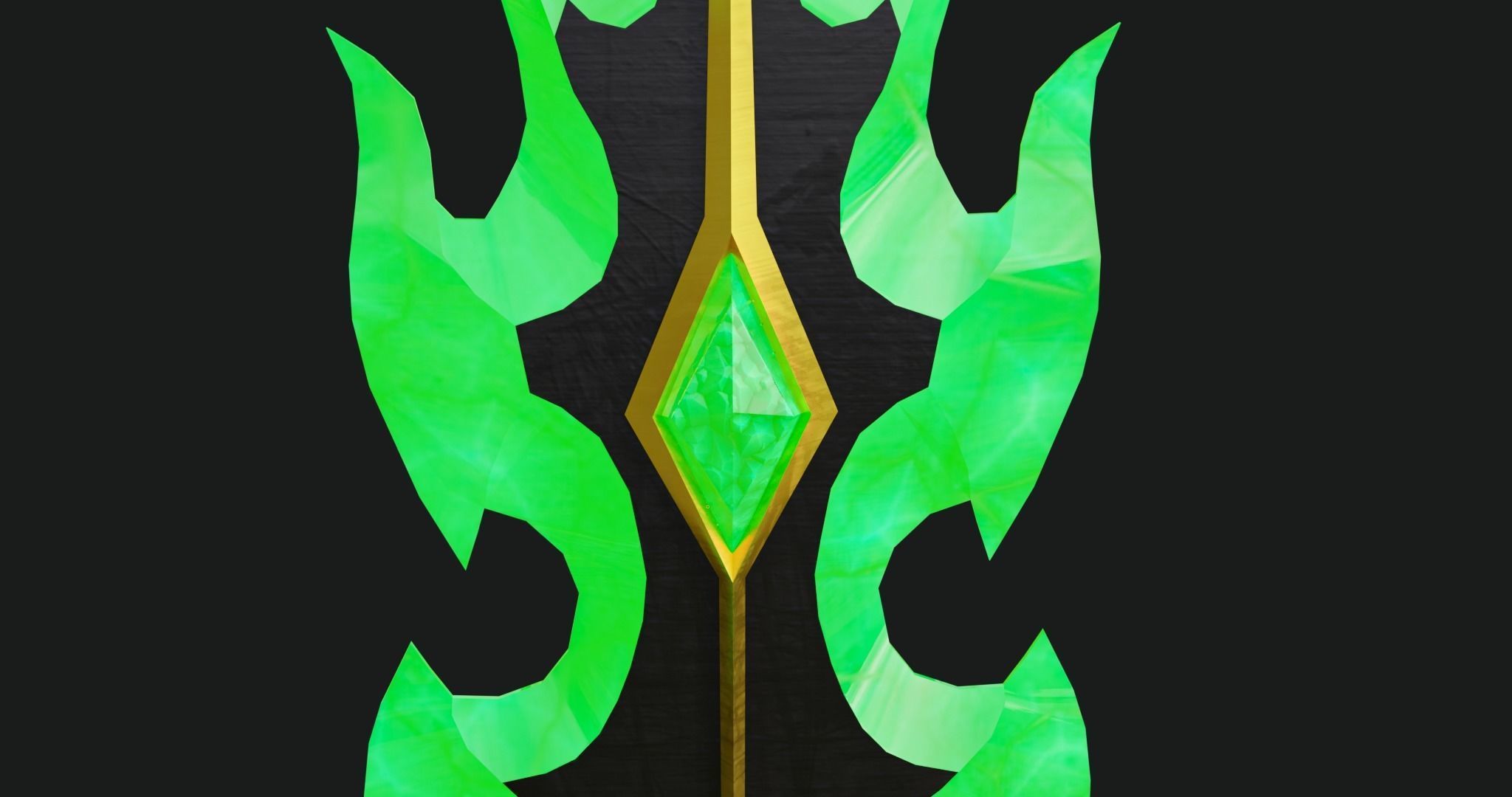 Fantasy Spear Glow 10 Game-Ready PBR Textures Included Low-poly 3D model_23
