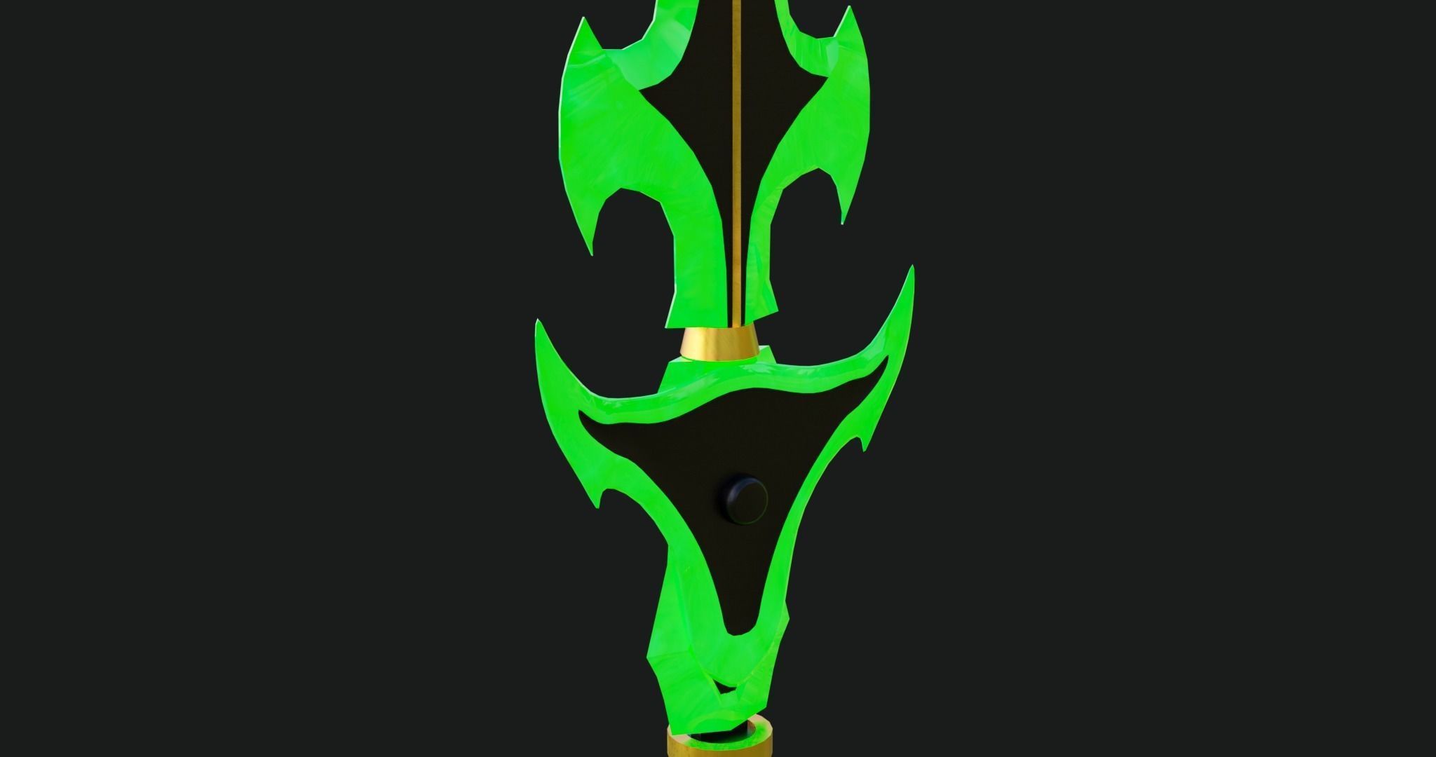 Fantasy Spear Glow 10 Game-Ready PBR Textures Included Low-poly 3D model_7