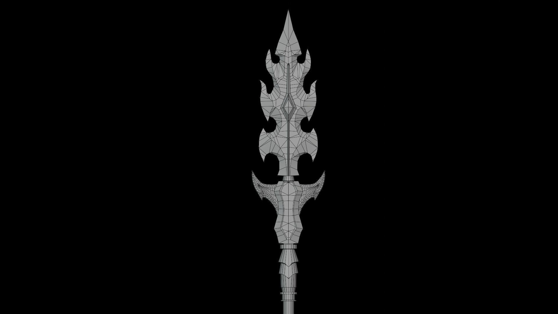Fantasy Spear Glow 10 Game-Ready PBR Textures Included Low-poly 3D model_32