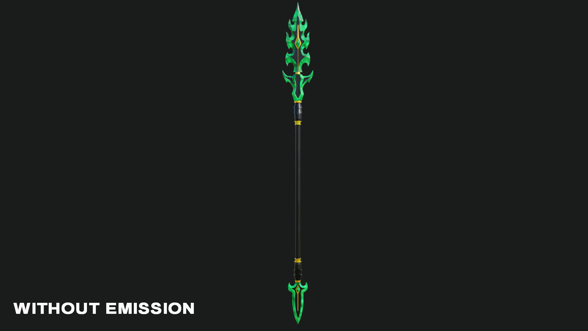 Fantasy Spear Glow 10 Game-Ready PBR Textures Included Low-poly 3D model_3