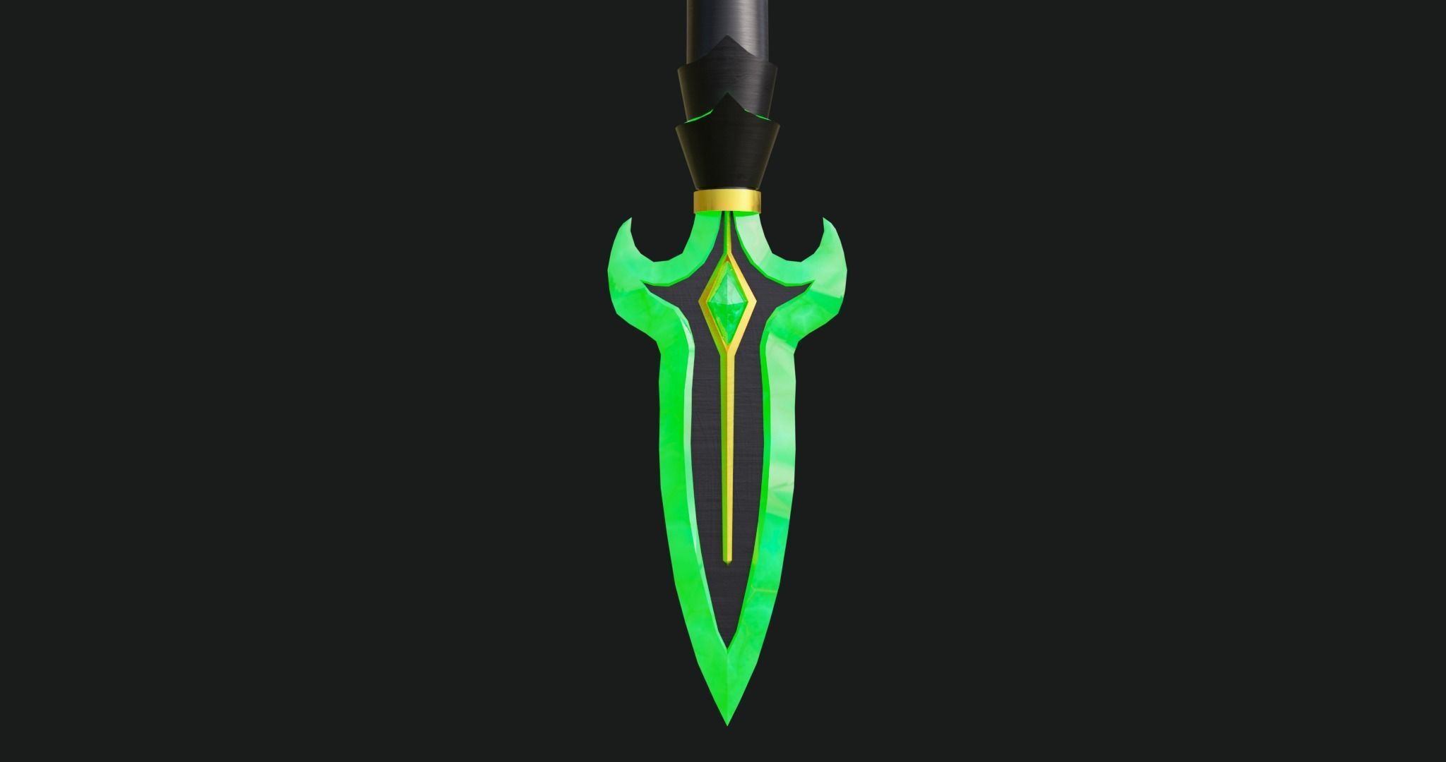 Fantasy Spear Glow 10 Game-Ready PBR Textures Included Low-poly 3D model_25