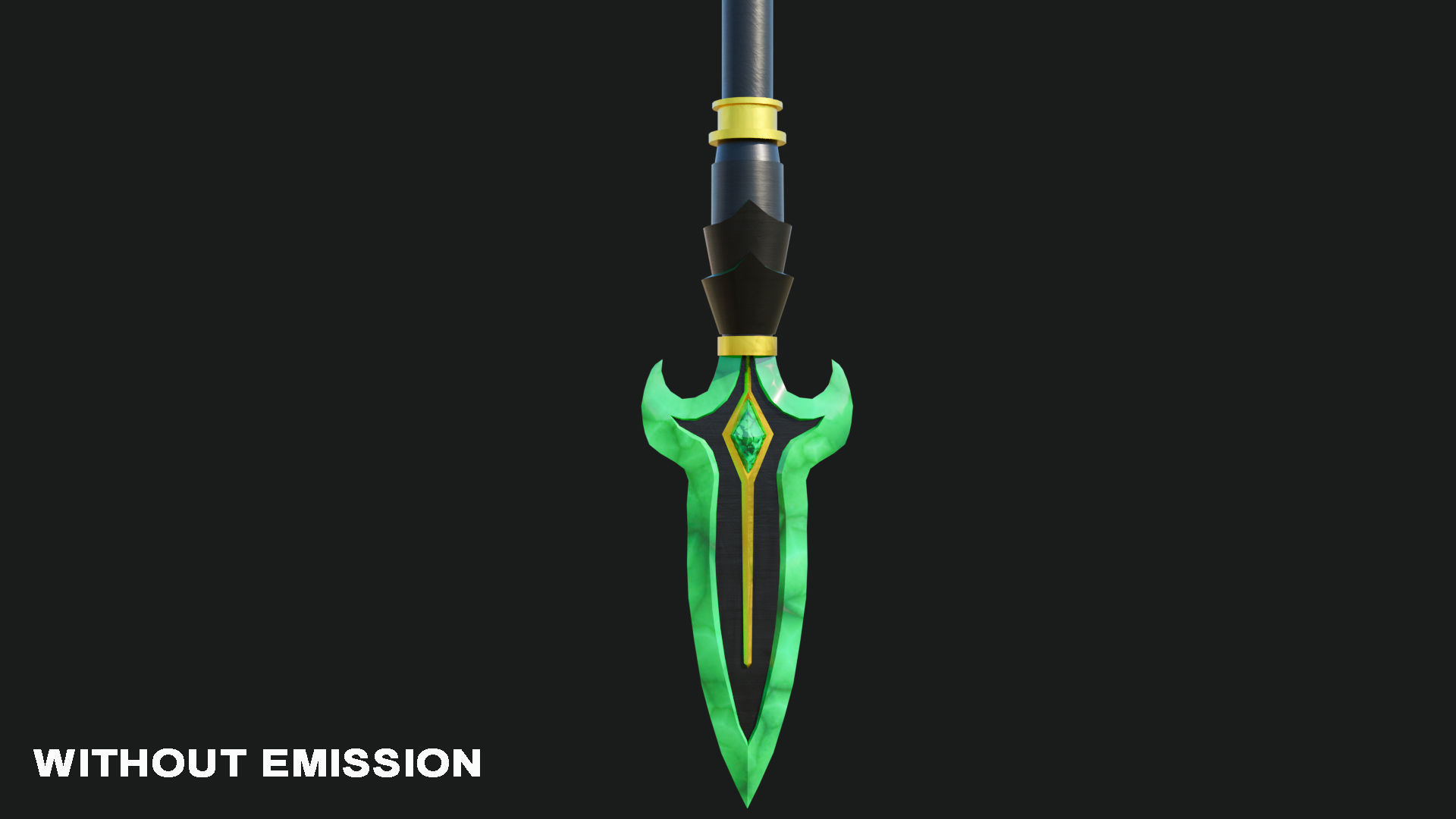 Fantasy Spear Glow 10 Game-Ready PBR Textures Included Low-poly 3D model_13