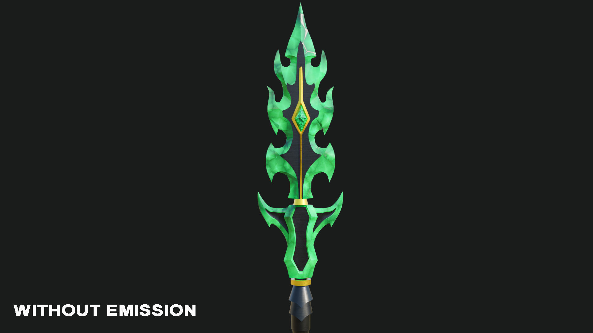Fantasy Spear Glow 10 Game-Ready PBR Textures Included Low-poly 3D model_8