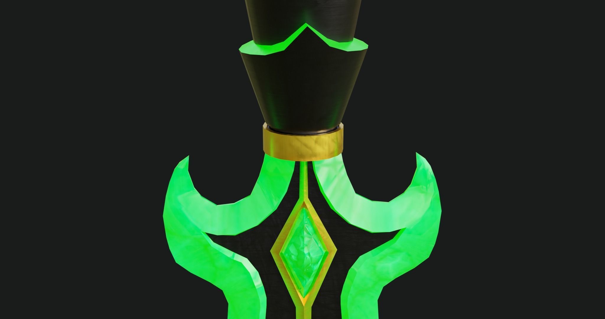 Fantasy Spear Glow 10 Game-Ready PBR Textures Included Low-poly 3D model_18