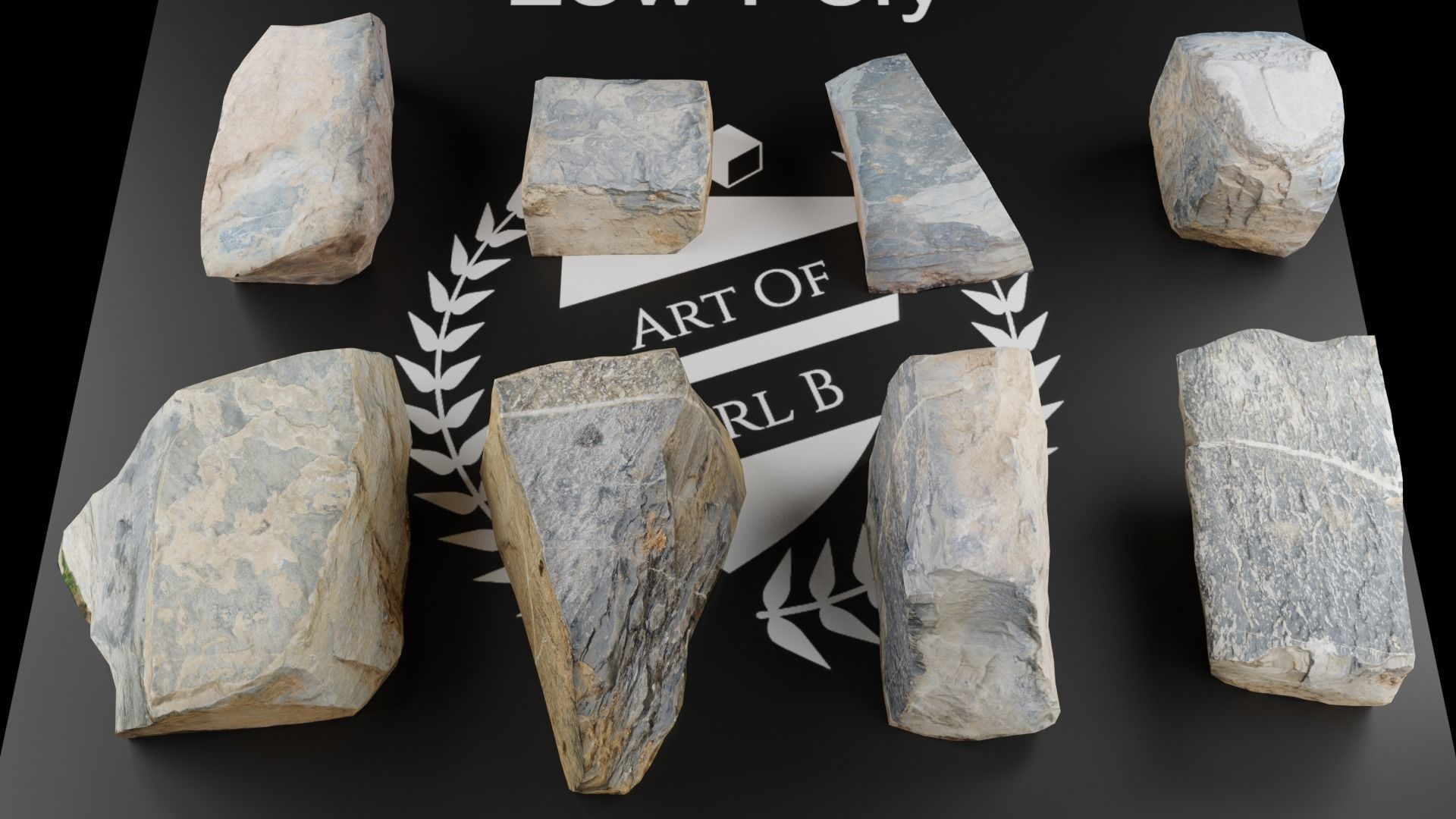 Photo Scanned Rocks Volume 1 Low-poly 3D model_5