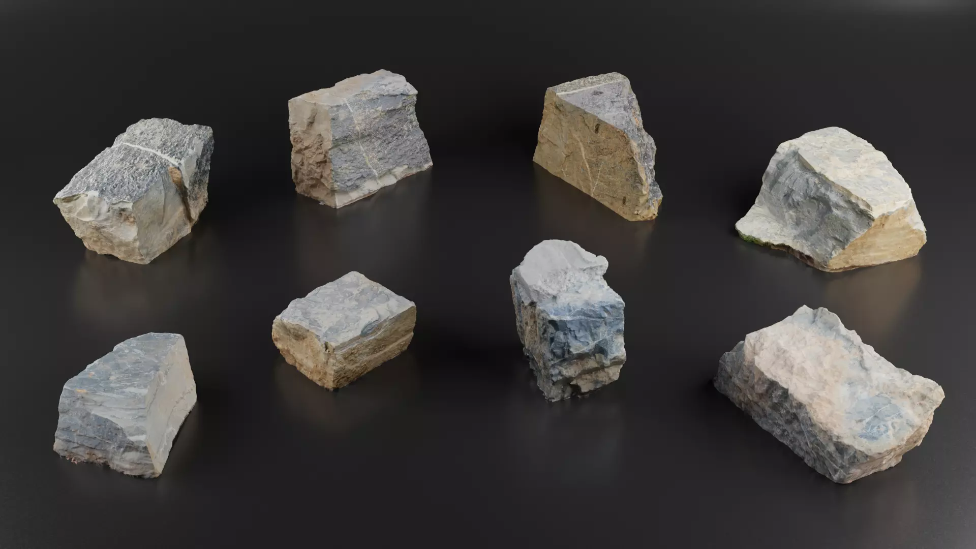 Photo Scanned Rocks Volume 1 Low-poly 3D model_0