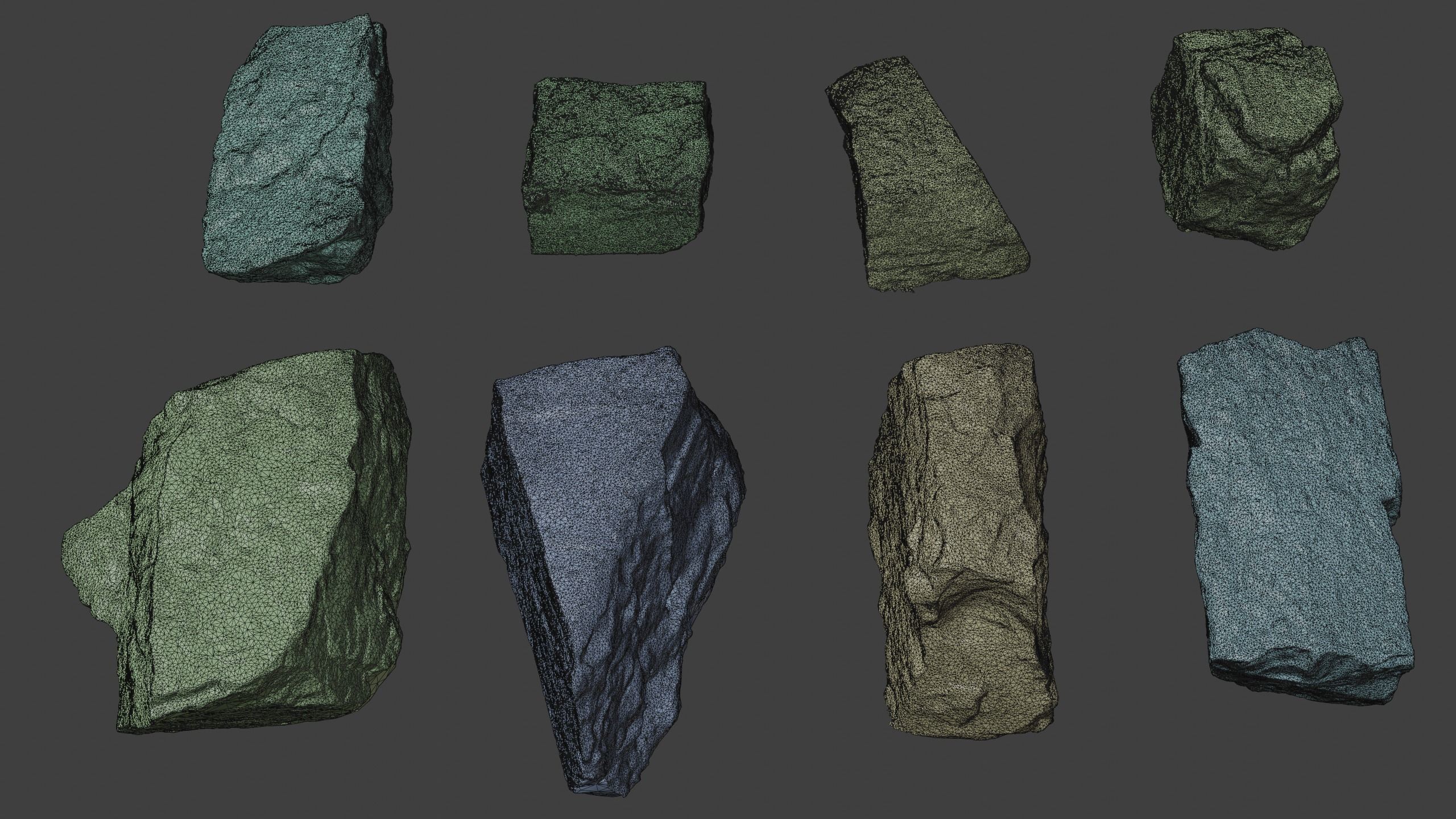 Photo Scanned Rocks Volume 1 Low-poly 3D model_4