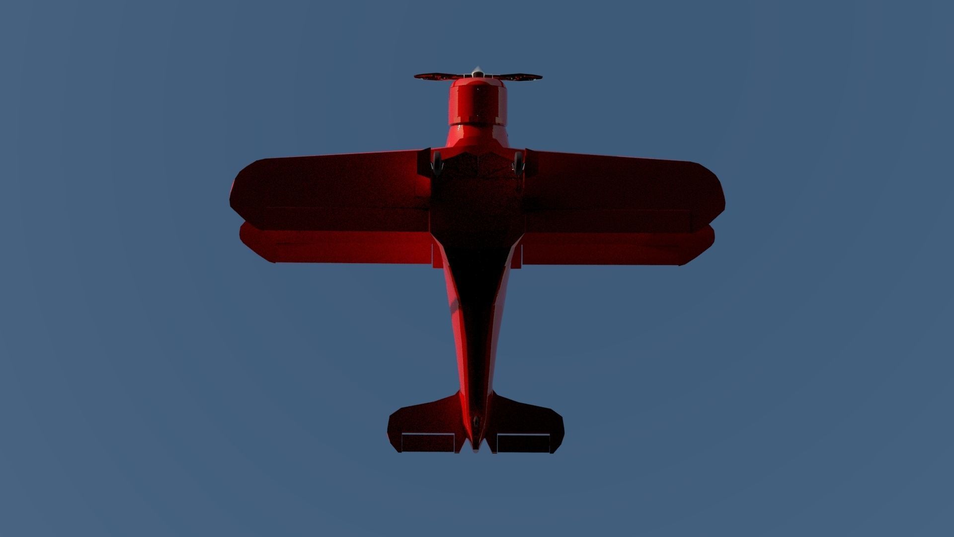 Airplane Beechcraft Model 17 Staggerwing Free low-poly 3D model_15