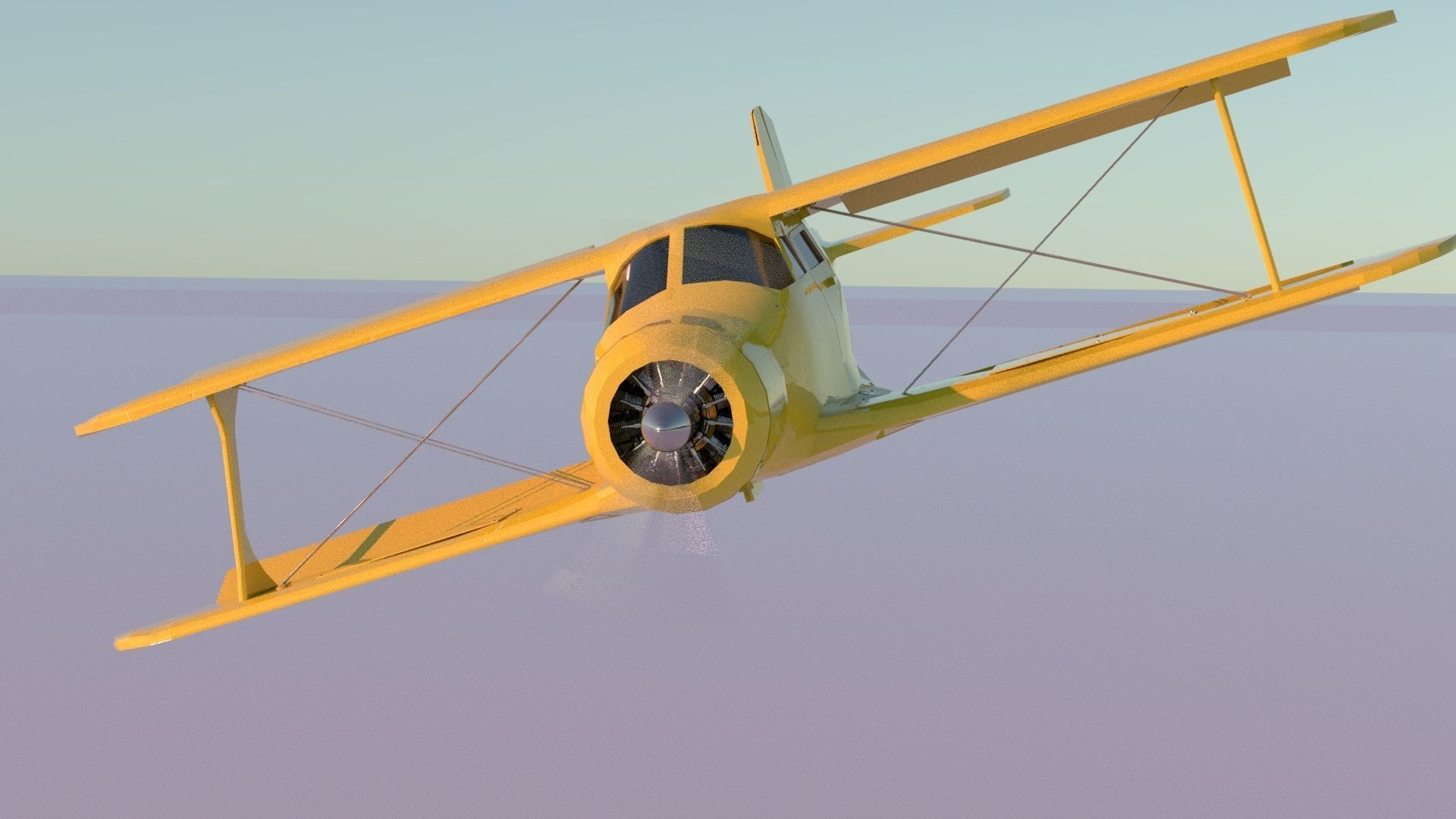 Airplane Beechcraft Model 17 Staggerwing Free low-poly 3D model_19