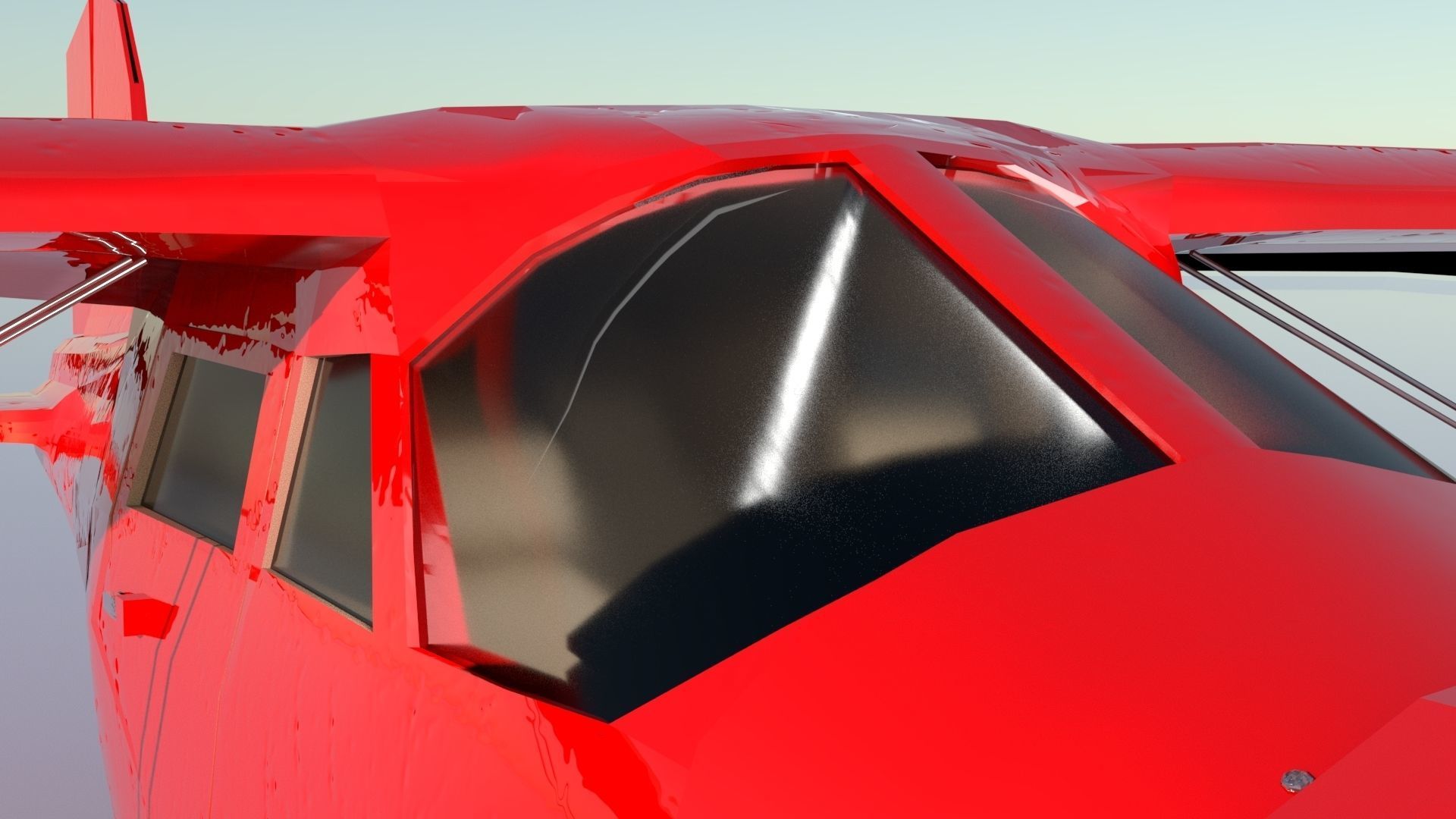 Airplane Beechcraft Model 17 Staggerwing Free low-poly 3D model_18