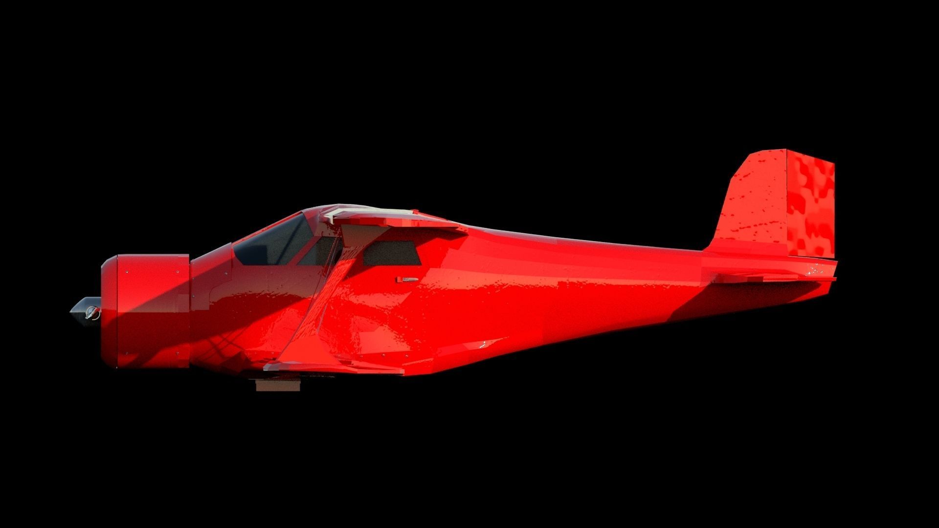 Airplane Beechcraft Model 17 Staggerwing Free low-poly 3D model_21