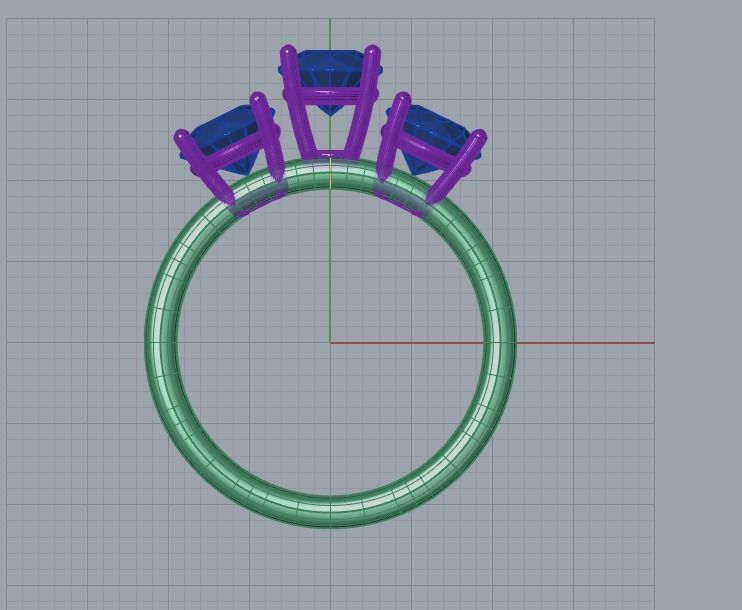 Engagement Ring 3D print model_4