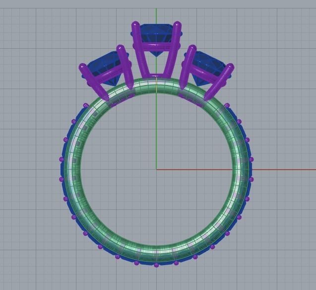 Engagement Ring 3D print model_5
