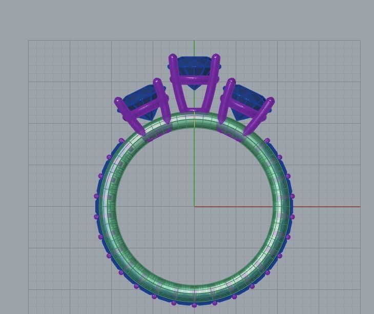 Engagement Ring 3D print model_2