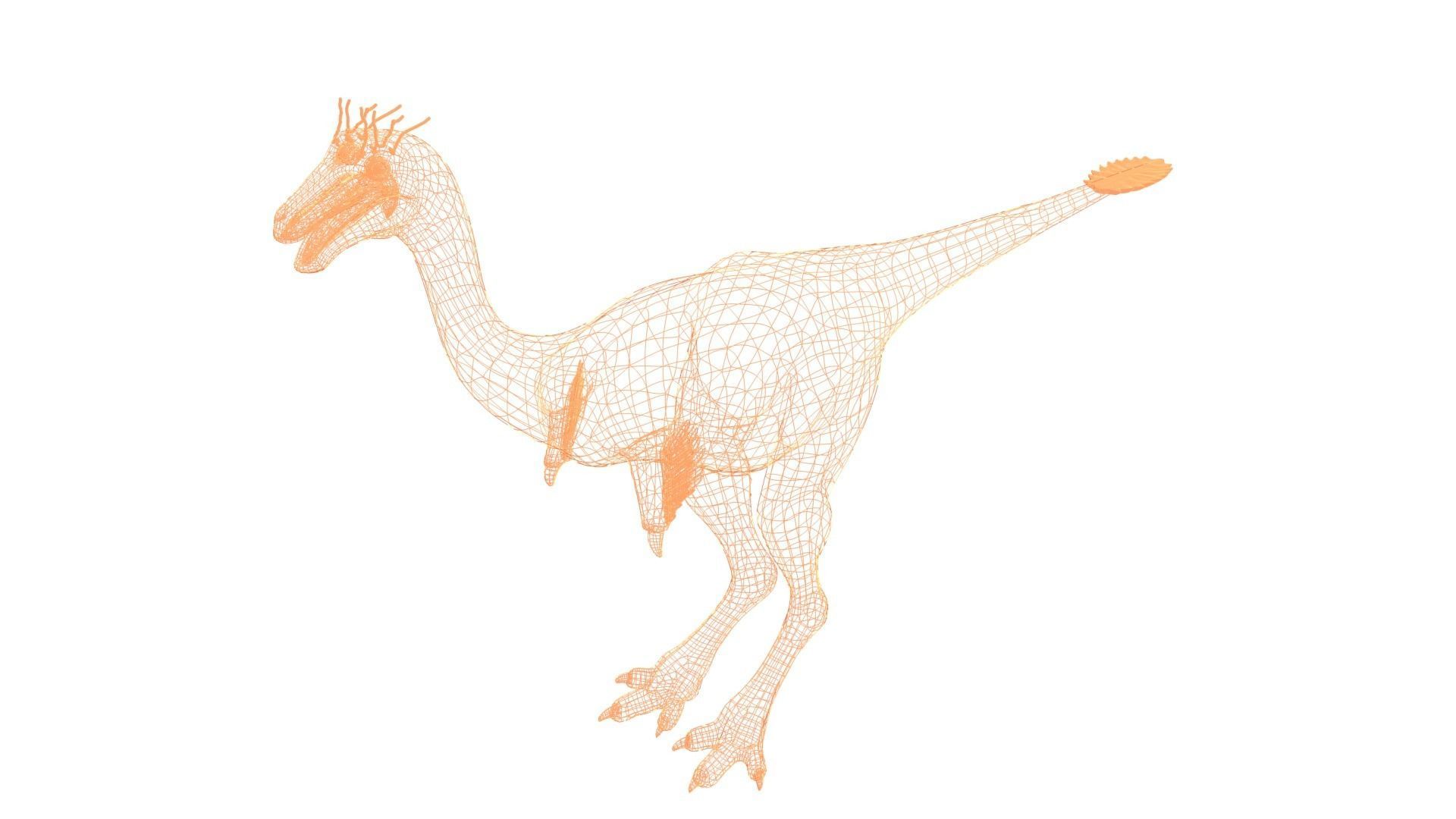 Mononykus dinosaur Low-poly 3D model_4