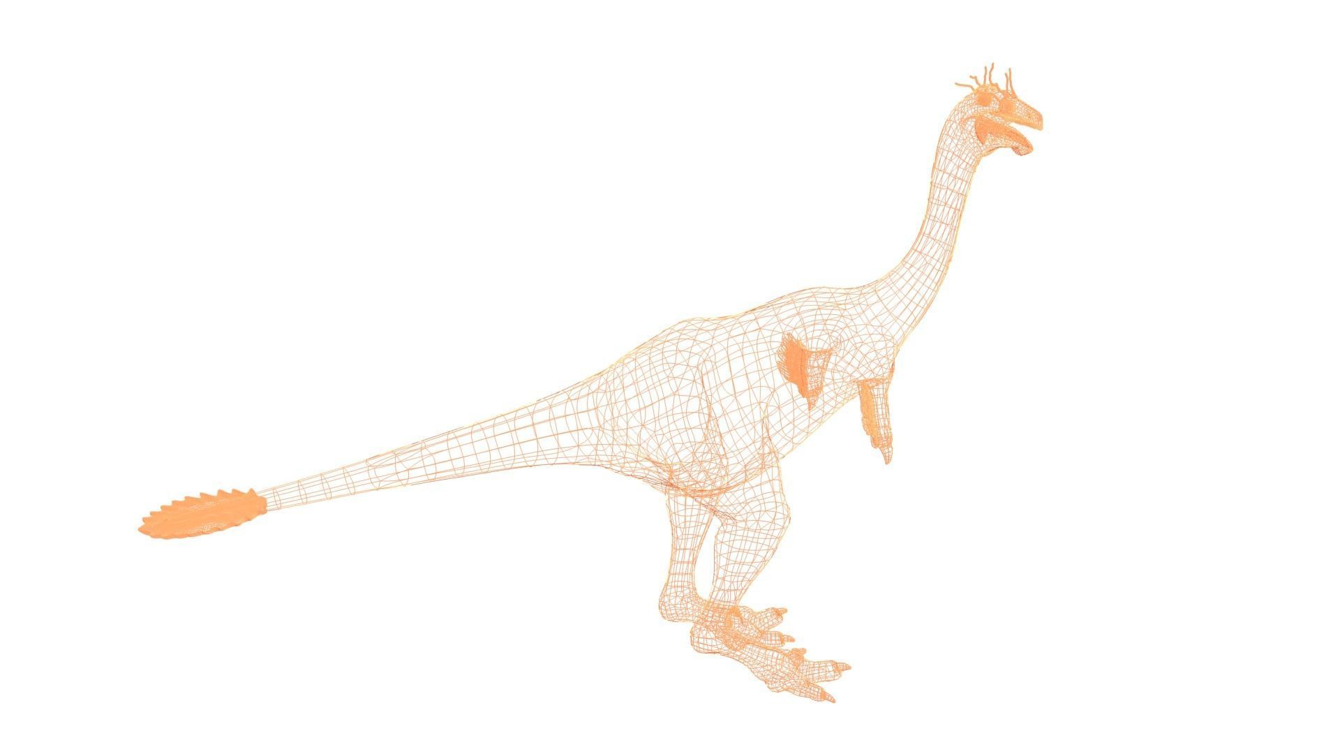 Mononykus dinosaur Low-poly 3D model_7