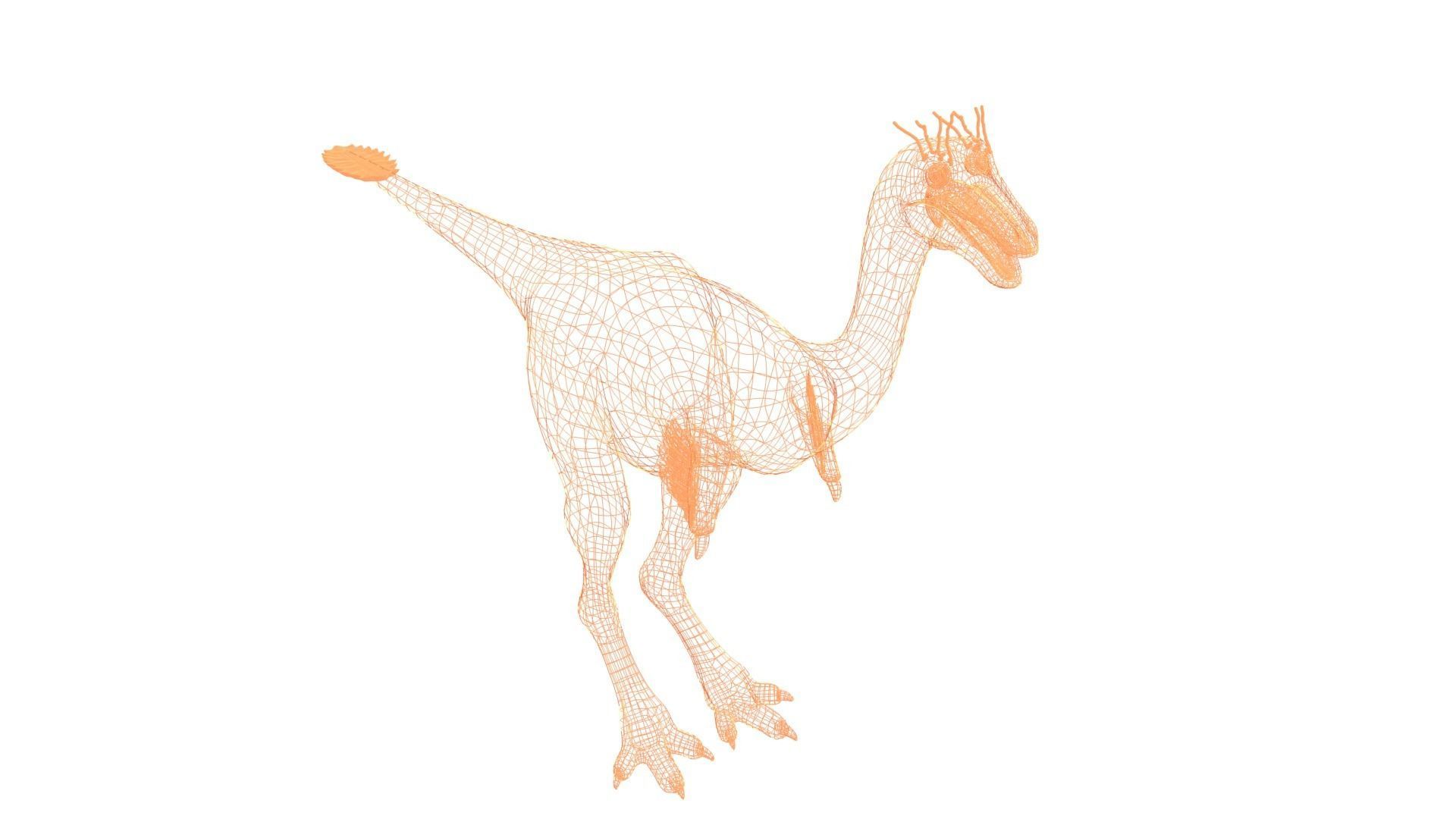 Mononykus dinosaur Low-poly 3D model_6