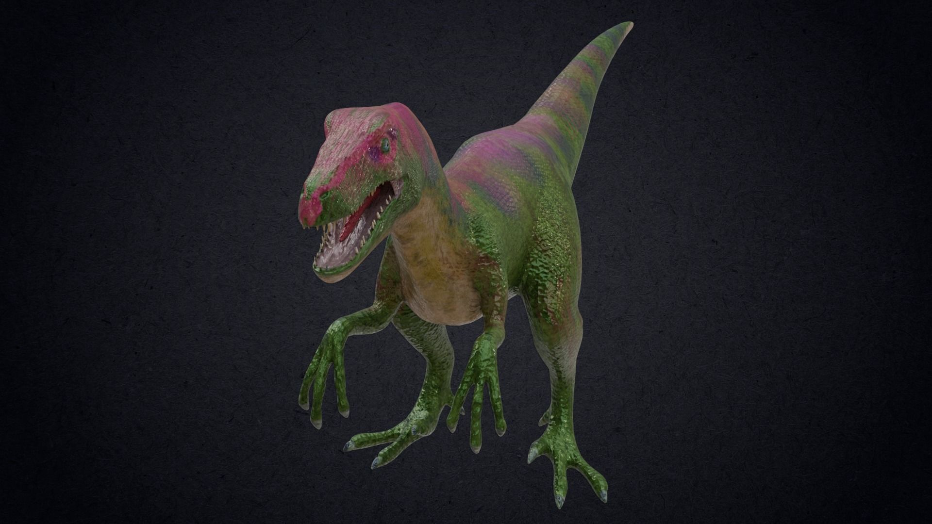 Compsognathus animatronic t - rex dinosaur Low-poly 3D model_1
