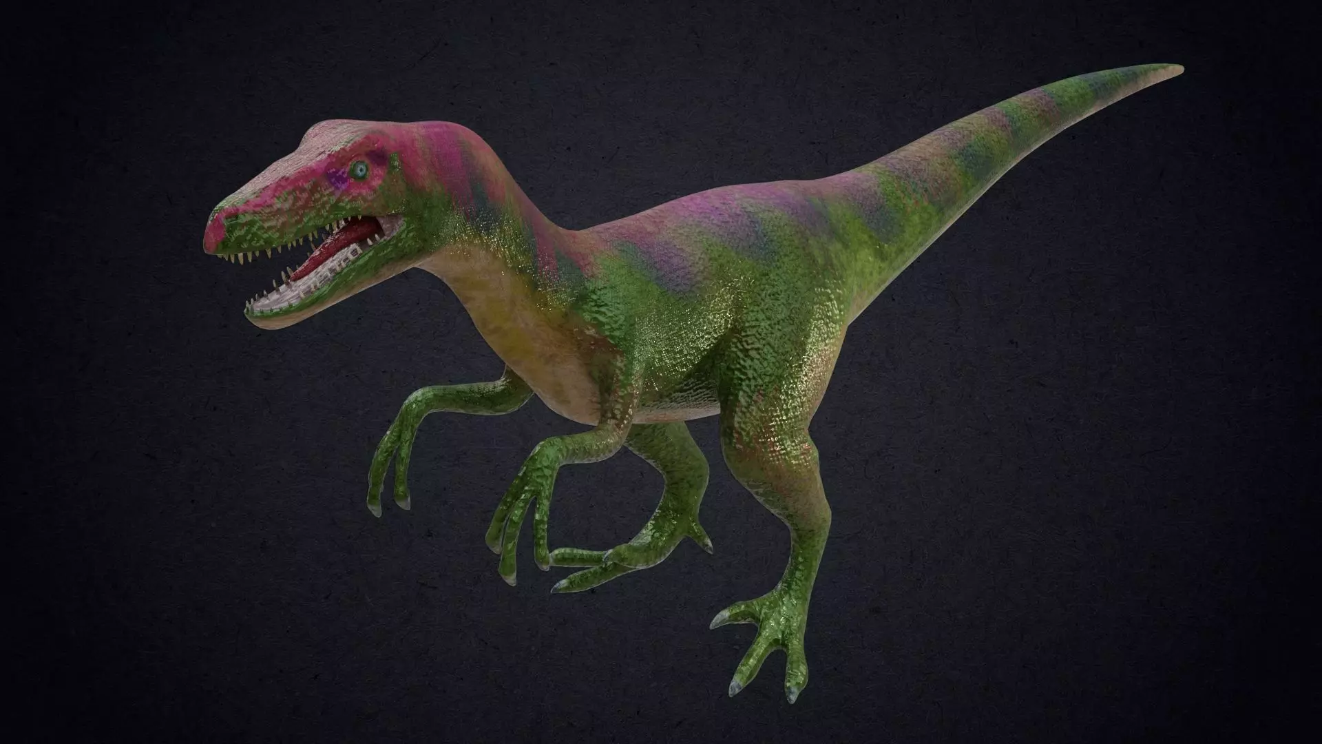 Compsognathus animatronic t - rex dinosaur Low-poly 3D model_0