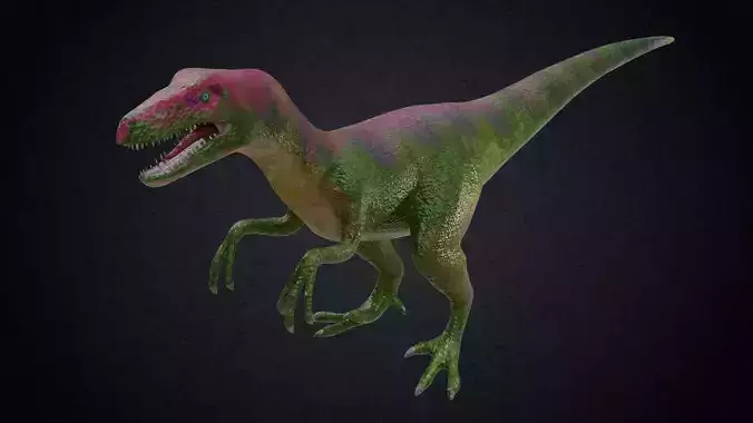Compsognathus animatronic t - rex dinosaur Low-poly 3D model