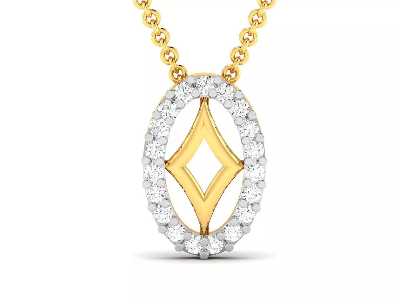 Women Diamond Pendant 3D print model_0