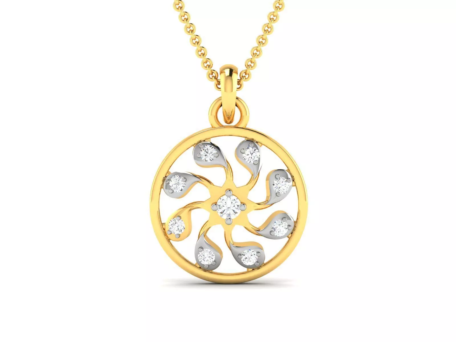 Women Diamond Pendant 3D print model_0