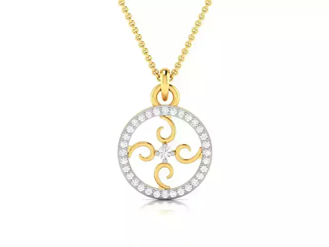 Women Diamond Pendant 3D print model