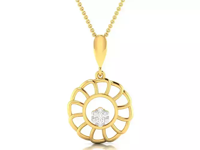 Women Diamond Pendant 3D print model