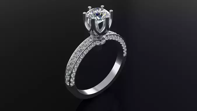 Pave Engagement Rings
