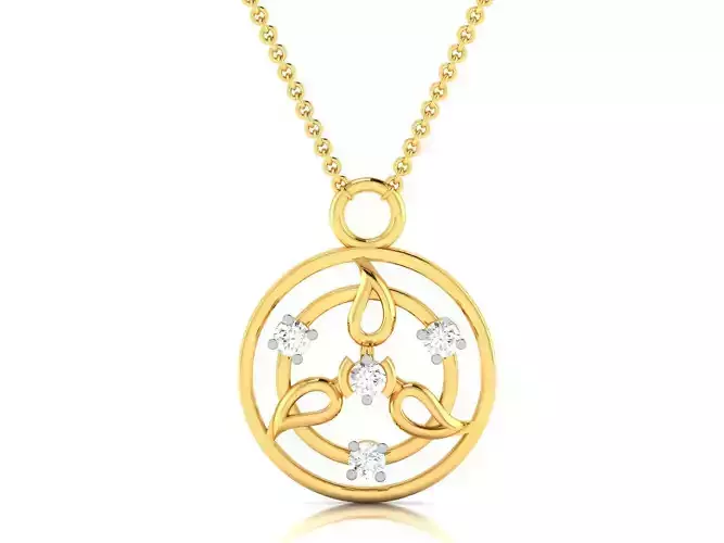 Women Diamond Pendant 3D print model