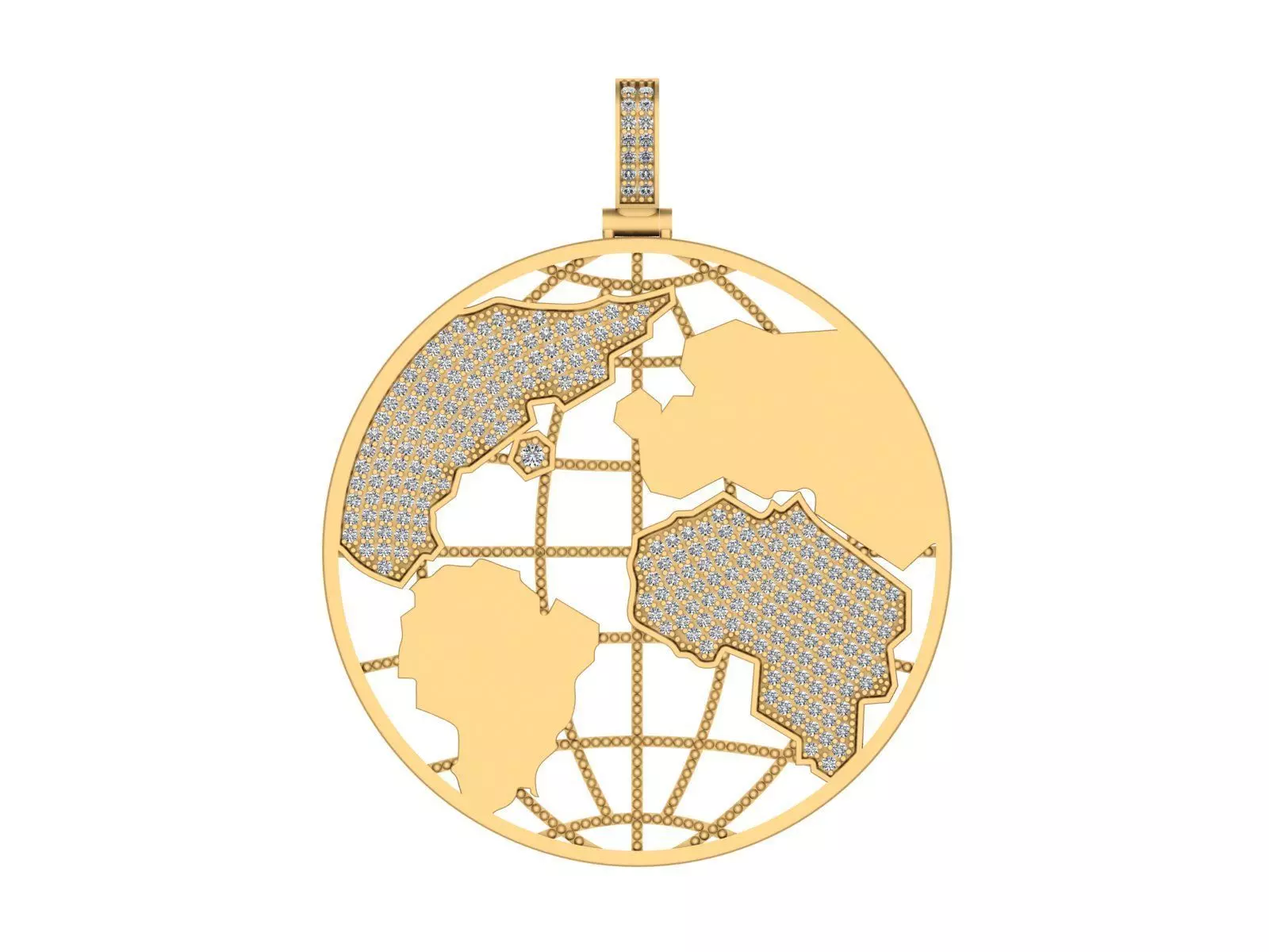 World Map Pendant 3D print model pendant 3D print model 3D print model
