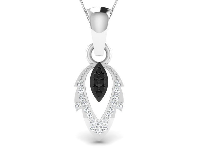 Women Diamond Pendant 3D print model_3