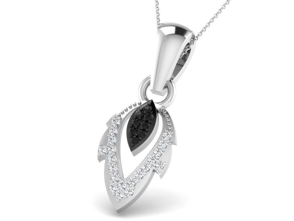 Women Diamond Pendant 3D print model_6