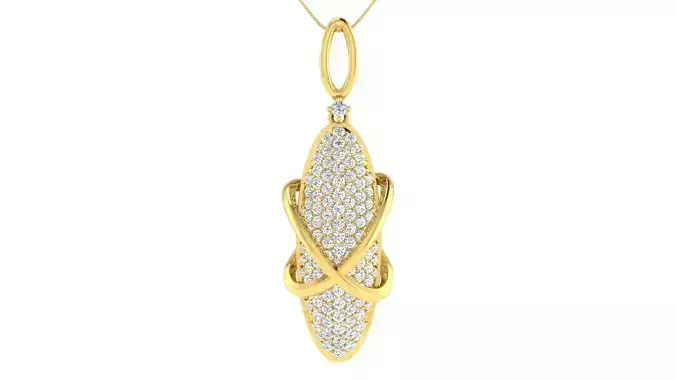 Solitaire Women Pendants 3dm STL OBJ FBX Renders Details