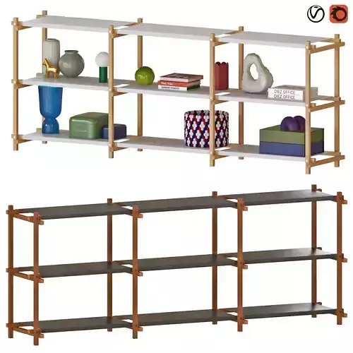 HAY WOODY SHELVING LOW
