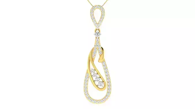 Solitaire Women Pendants 3dm STL OBJ FBX Renders Details