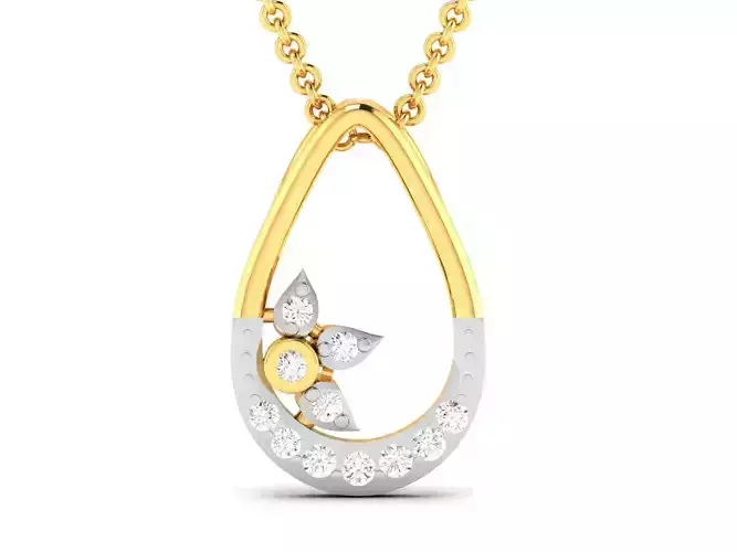 Women Diamond Pendant 3D print model