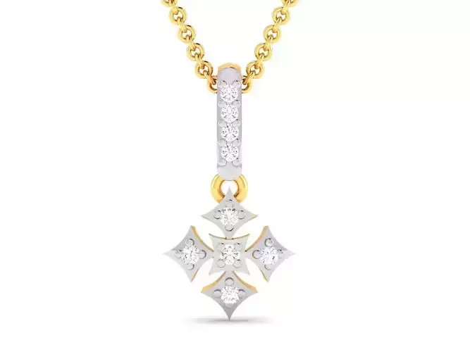 Women Diamond Pendant 3D print model