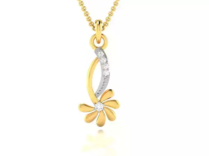 Women Diamond Pendant 3D print model