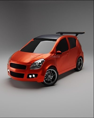 Ritz Sport Edition Car Hatchback Rigged and Ready for Animation Low-poly 3D model