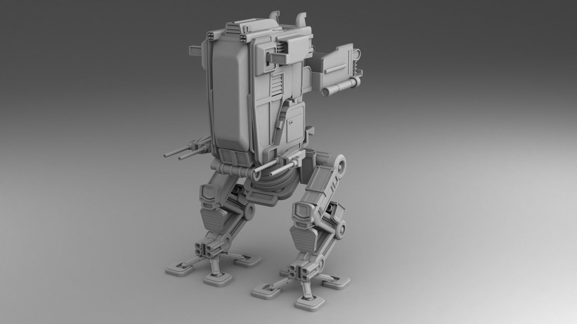 Robo-Tank 3D model robot 3D print model_12