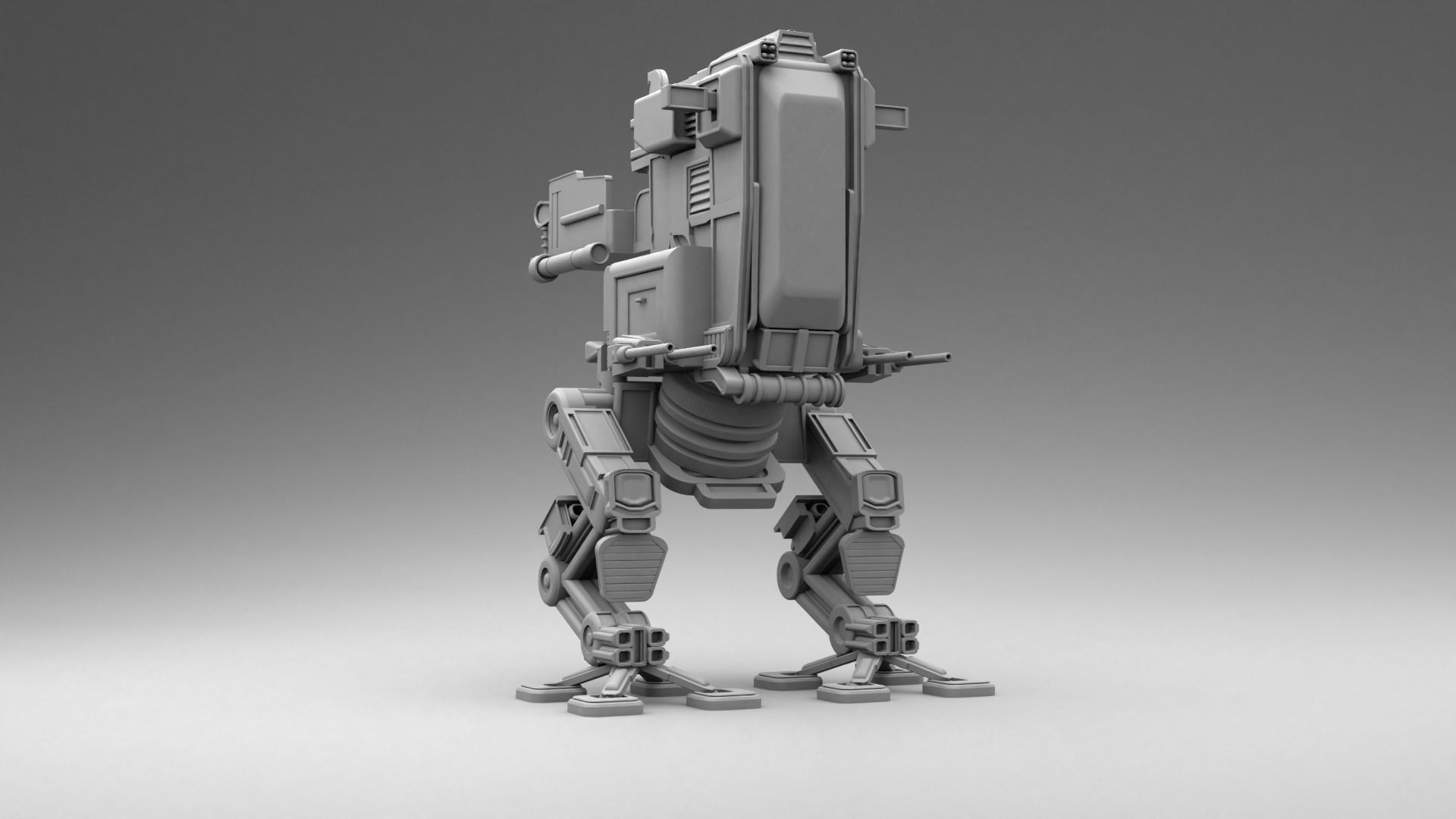 Robo-Tank 3D model robot 3D print model_13