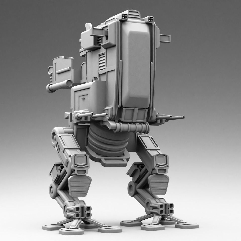 Robo-Tank 3D model robot 3D print model_10