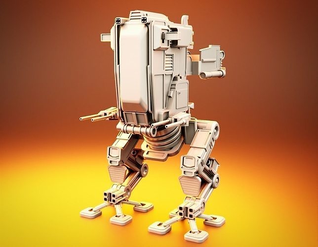 Robo-Tank 3D model robot 3D print model
