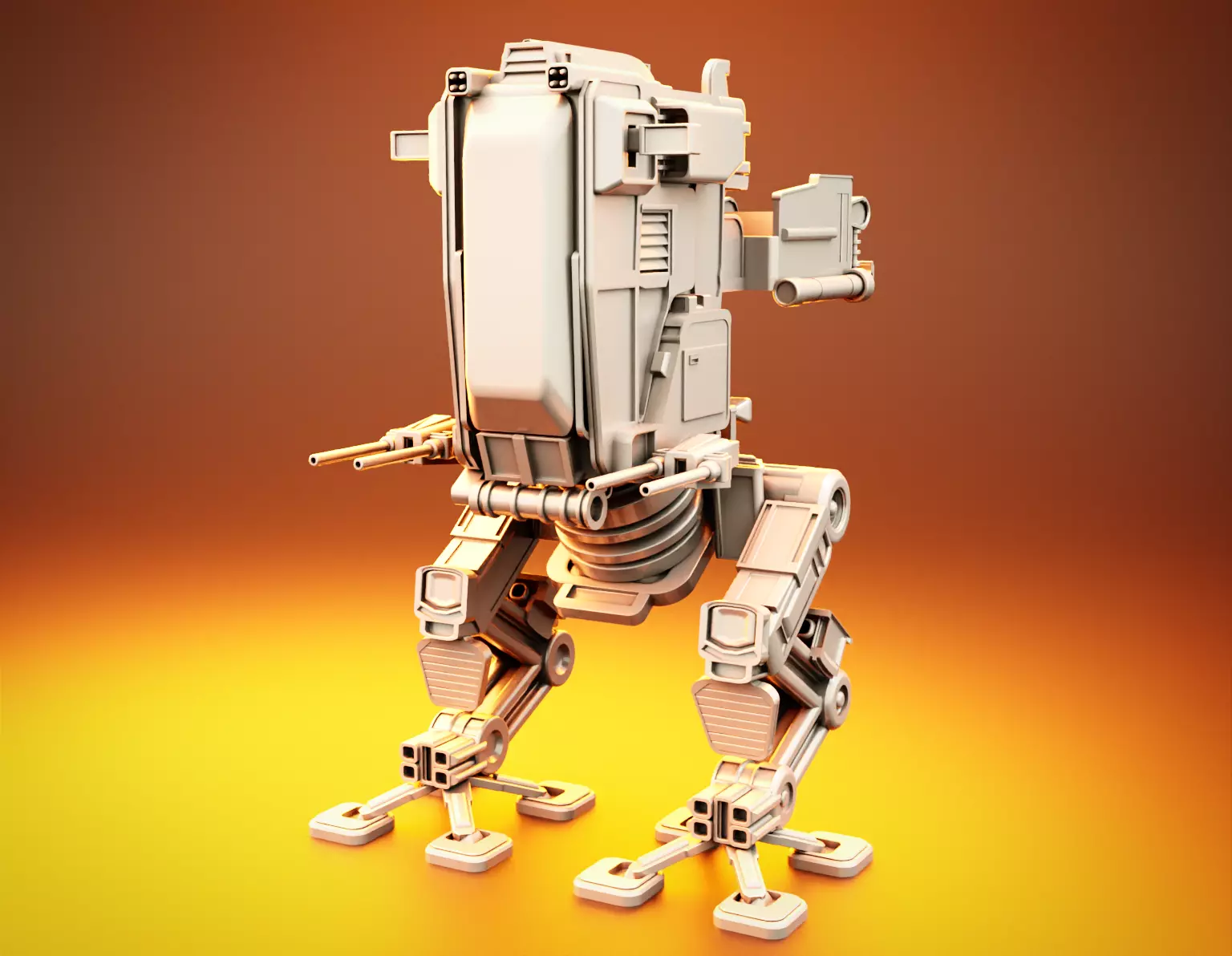 Robo-Tank 3D model robot 3D print model_0