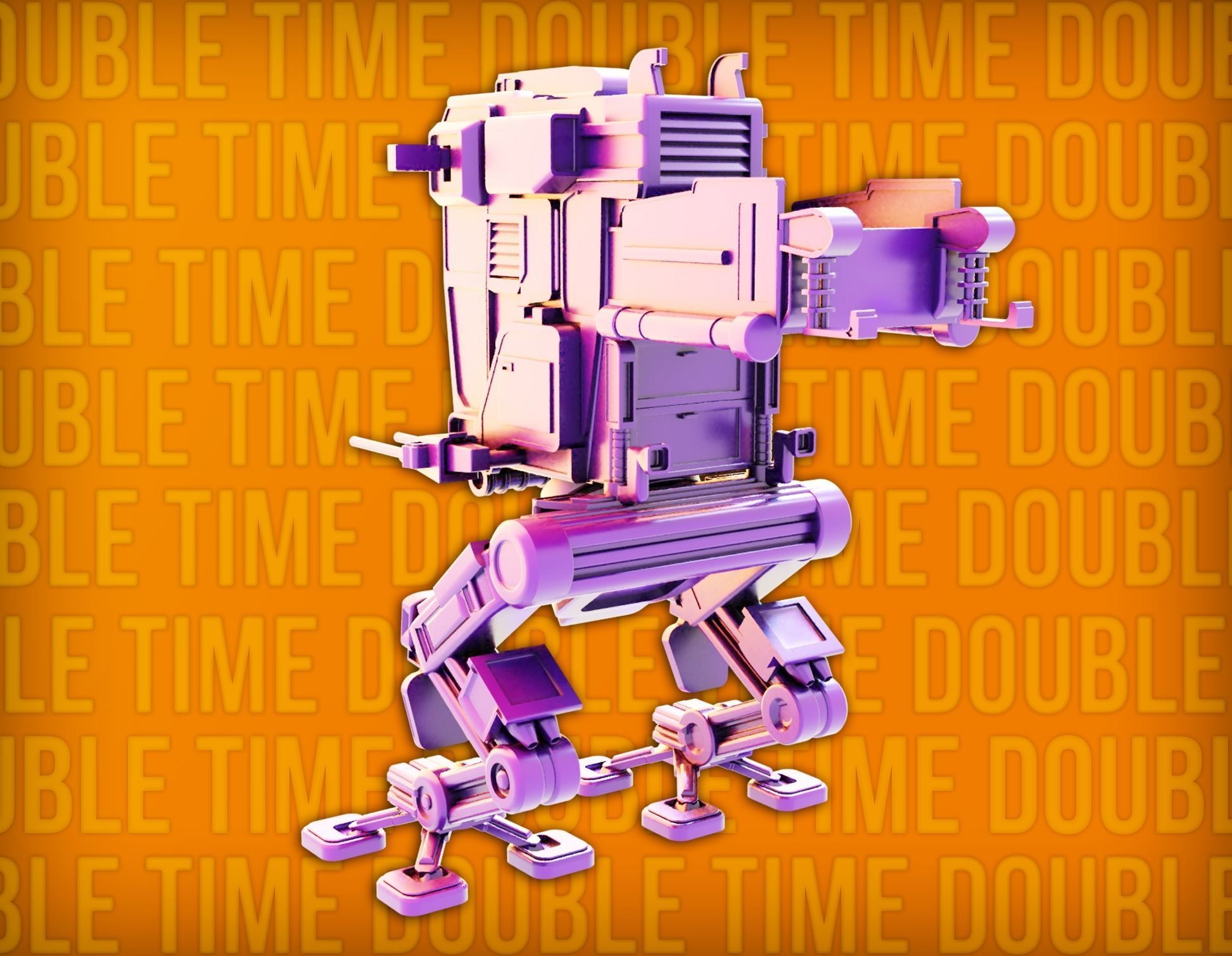 Robo-Tank 3D model robot 3D print model_3