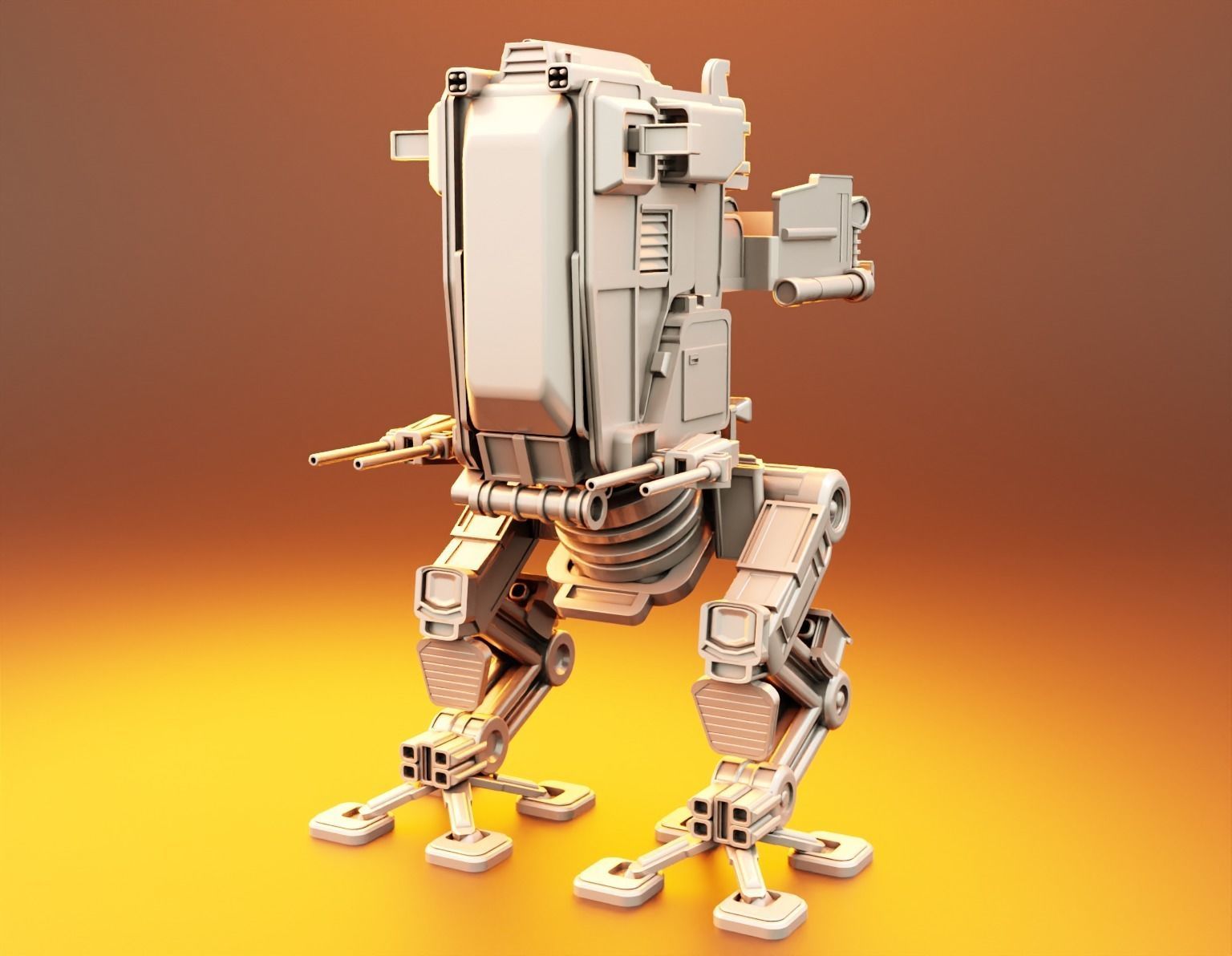 Robo-Tank 3D model robot 3D print model_8