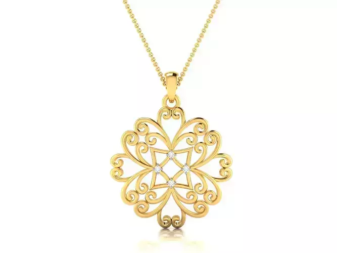 Women Diamond Pendant 3D print model