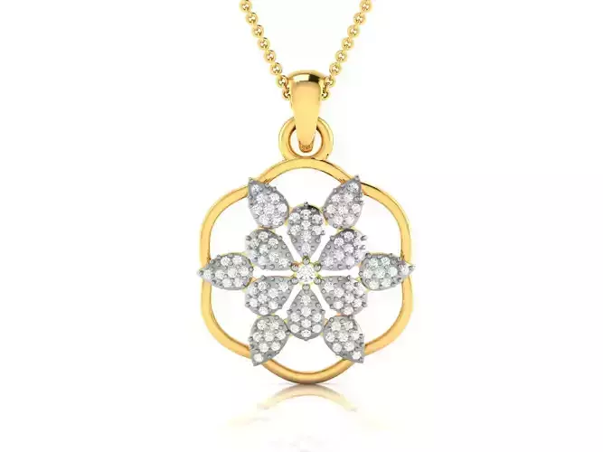 Women Diamond Pendant 3D print model