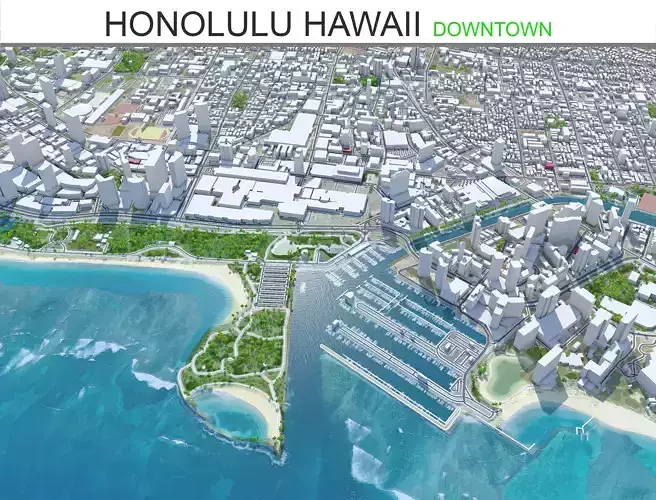 Honolulu Downtown Hawaii USA